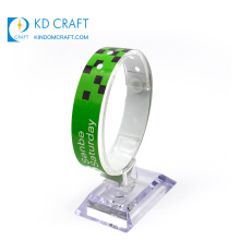 Free sample no minimum custom logo printing one time use disposable cheap tyvek paper wristband for promotion